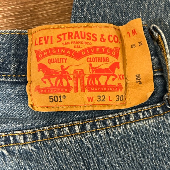Levi's‎ Men's Straight Blue Jeans 32x30 - Picture 3 of 3